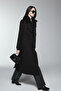 Fur Collar Belted Coat Brown 13851 - 3