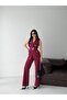 Gold Buttoned Vest, Trousers and Blazer Suit with Belt Accessories - 3