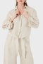 Relaxed Fit Guipure Detailed Long Sleeve Linen Shirt Shirt 699E31842 - 6