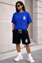 Unisex Summer T-Shirt and Shorts Set Oversize Comfortable Casual Combination Ok Print - 2