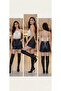 Black faux leather shorts with belt detail, pockets, and an elasticated waistband for a comfortable and stylish fit. - 3