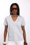 Gray V-Neck T-Shirt 17416 - 5
