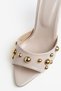 The Details on the Sem-High Heel Slippers Are Eye-Catching on the Front and Heel. - 6