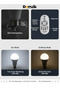 مصابيح LED بقوة 12 واط مع جهاز تحكم عن بعد، قابلة للتعتيم بشكل متدرج من 3000 كلفن إلى 6000 كلفن، قاعدة E27 (جهاز التحكم عن بعد لا يحتوي على بطاريات) - 6
