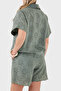 100% Cotton Boxy Fit Scallop Embroidered Shirt Shirt 8011 - 3