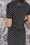 Black Polka Dot Side Tie Dress - 5