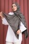 سلسلة شالات الجاكار الفاخرة ذات النمط المميز باللون الرمادي الداكن