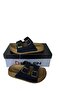 Black Double Buckle Soft Orthopedic Daily Slippers - 3