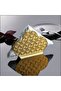 Zamak Napkin Holder Gold Embossed Patterned Decorative Napkin Stand 15X9 cm