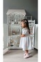Vintage Bebe Collar Flower Embroidered Girls' Dress - 4