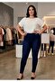 Elastic Waist High-Waisted Large Size Jeans Leggings for Comfort