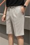 Men'S, Double Pleated, Old Money Culture, Elastic Waist, Regular-Fit, Linen Weave, Cotton Shorts 309 - 7