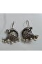 Handcrafted Oxidized Bird Dangler Earrings With Pearls