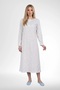 Women's Large Size Floral Patterned Long Sleeve Dressing Gown Nightgown 2 Piece Set %100 Cotton - 3