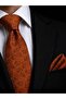 Copper Orange Shawl Pattern Tie Handkerchief