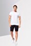 Men Drawstring Embroidered Logo Basic Short, Navy - 2