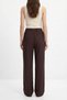 Brown Elastic Waist Lined Trousers 36640 - 3