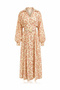 Shirt Collar Belted Waist Fitted Regular Maxi Dress with Pockets - 6