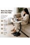 End Table Sofa Side Table 60x40cm - Metal Frame with wooden Finish Couch Table for Living Room Bedroom Bedside Laptop Table - Brown - 4