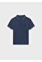 Boy's Pocket Detailed Polo T-Shirt Navy Blue - 06164 - 4