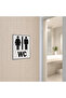 Wc Lavabo Door Sign - Modern Embossed Toilet Sign - 2