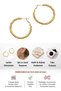Women's Gold Color Twisted Pattern Vintage Hoop Earrings 3.5cm Stylish Modern Earring Model - 5