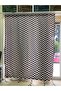 Zigzag Balcony Curtain Sunshade Waterproof Tarpaulin Background Coffee White