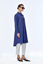 Night Blue Tunic with Hidden Button Detail T-0767 - 5