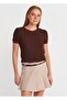 Crew Neck Textured Knitwear Blouse