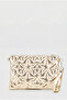 Star Stitched Clutch Star Women's Bag Gold Patent Leather Chain Width27 Length19