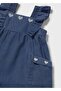 Baby Girl Ruffled Short Jumpsuit Navy Blue - 01828 - 3