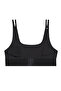 Women's Brand Logo Elastic Band Black Bra Suitable for Daily Use - 2
