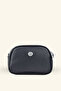 Women's Textured Model Three-Compartment Shoulder Bag - Black