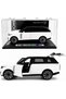 Alloy Land Rover Model Car 1:32 Scale Alloy SUV Toy Car with Opening Doors & Trunk, Pull Back Miniature Vehicle for Showcase, Collectors or Gift for Boy/Girl - White - 2