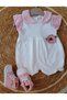 100% Cotton Bahar Gelmi̇ş Themed Baby Girl & Children's Bandanali Socks with Ruffles Short Sleeve Shorts Jumpsuit (0-3 Months 56cm /3-6 Months 62cm /6-9 Months 68 cm) - 2