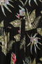 Women's Shirt Collar, Gathered Waist, Floral Patterned Viscose Black Hijab Dress - 4