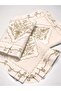 Saraylı Series Gold Sim Embroidered Ruffled Cream Bath Towel Set - 2