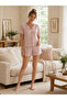 Summer V-Neck Camisole Pajama Set with Bow Detail