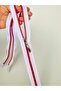1 Piece White Red, High Quality Metal Handle, Bottomed, 60 Cm, Premium Bone Zipper for Coat, Vest - 2