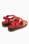 Cathrin Genuine Leather Red Women's Sandals - 7