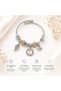 Modern Steel Stylish Butterfly Detailed Love Shine Charm Women's Bracelet - 2