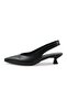 Vega Black Color Short Heeled Women's Shoes - 5