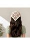 Cream Knitted Triangle Bandana Floral Hairband Women Teen Girls Kids Summer Bohemian Vintage Korean Style - 3