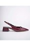 Women's Patent Leather Cross Strap New Season Low Heeled Shoes - 6
