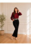 Women's Burgundy Comfortable Fit Blouse Long Sleeve Stylish Daily and Office Combination - 5