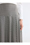 Plaid Flared Skirt with Zipper at the Waist - 3