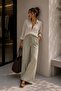 100% Cotton Muslin Fabric Wide Leg Women's Trousers My3535