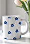 Flower Pattern 330ml Printed White Ceramic Mug Cup - 2