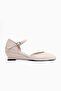 Elize Genuine Leather Beige Closed-Front Women's Heeled Shoes - 2