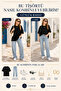 Oversize Women's T-Shirt 2 Thread Fabric Crew Neck Low Sleeve Basic Casual Top - 5